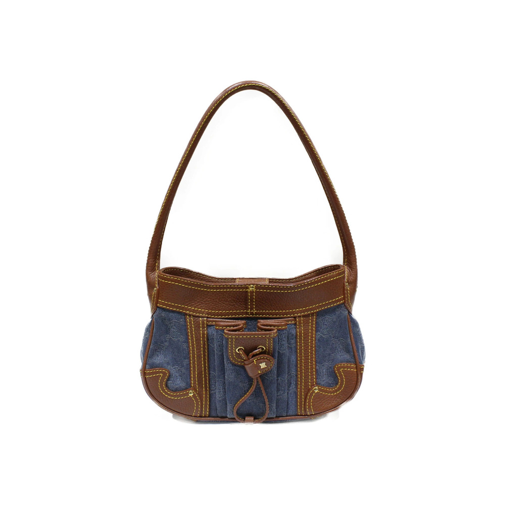 CELINE Macadam Denim Shoulder BagOne Hand Bag Leather